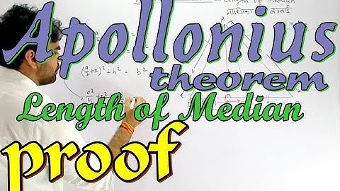Apollonious theorem / length of median proof vasu sir