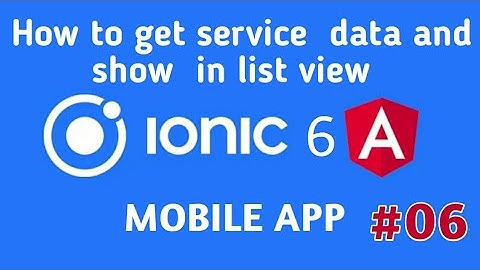 how to show list and service data  in ionic 6 | ionic tutorials for beginners | project step by step