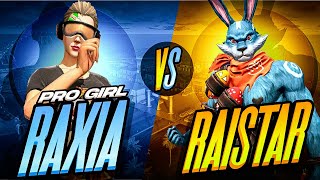 Raistar vs RAXIA ❤️🤯GIRL CALL RAISTAR NOOB 🥵 Who will WinGarena Free Fire #INDIAFASTESTPLAYERS