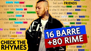 LAZZA chiude +80 RIME in FRIEND | CHECK THE RHYME #shorts