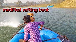 We converted rafting boat into motor boat let's see how this works..? #boat