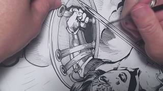 Inking Jim Lee: The struggle is REAL (:{