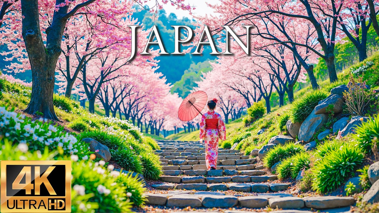 Spring in Japan – Relaxing Piano Music with Japanese Spring Scenery for Long Sessions