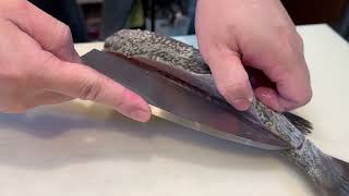 How to Fillet a Whole Fish (Seabass) Using a Deba!