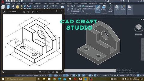 AutoCAD 3D Practice Tutorial | Convert 2D Mechanical Drawing into 3D Model