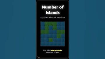 Explaining Number of Islands in 60 Seconds! 🏝️ #shorts