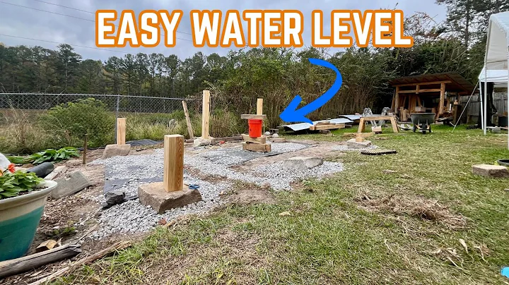 How to Use a Water Level with a Timber Frame Scribed Stone Foundation