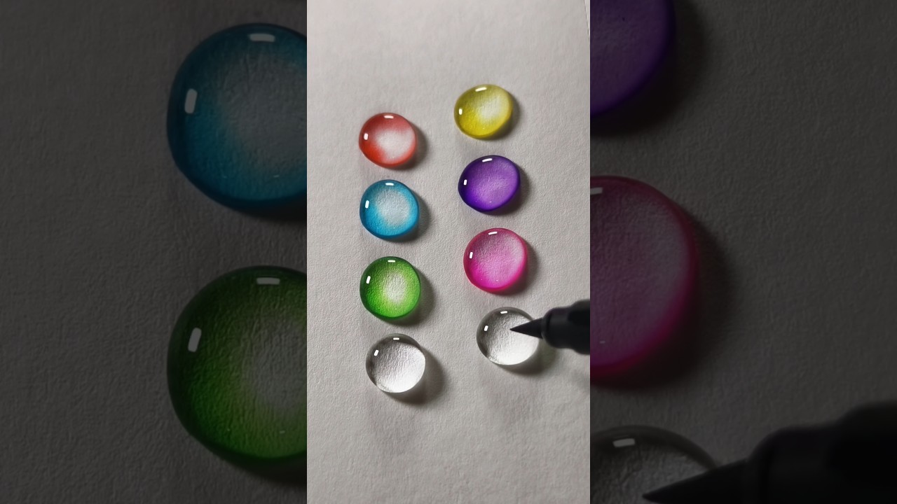 Water Drop E Colour Mixing🩷🔴