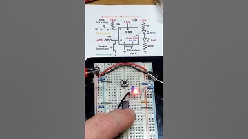 Bistable Mode 555 Timer On Breadboard Alternating LEDs #schematics #555 #555timer