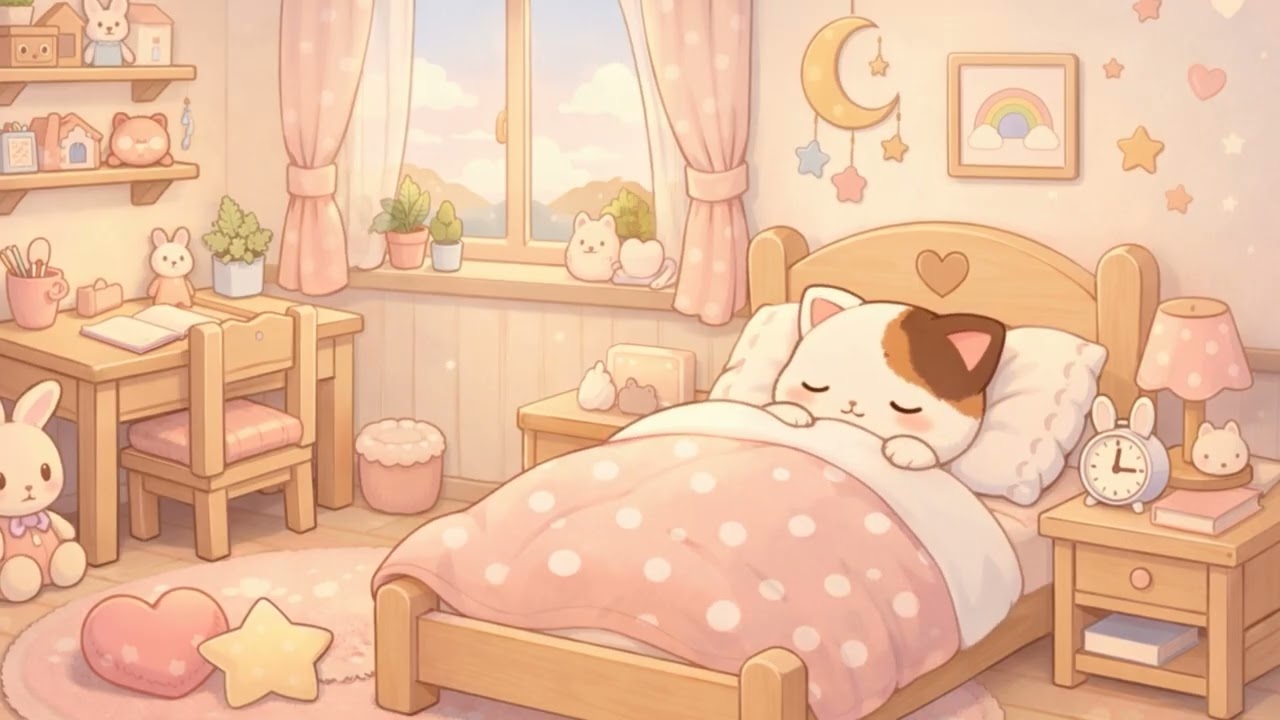 Cozy Kawaii Bedroom 🌙 Calico Critter Sleeping | Relaxing Lofi Music for Sleep & Study
