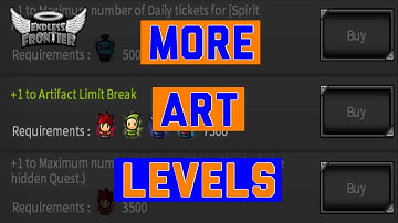 + 1 artifact limit break friendliness - Endless Frontier