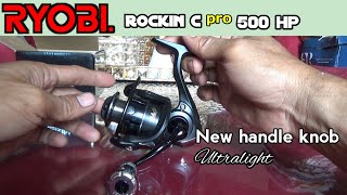 Reel spining mancing ikan gabus Ryobi rockin cpro 500 hp, new handel knob