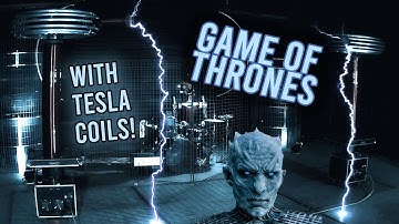 Game of Thrones Theme Song with Tesla Coils and Robot Drummer