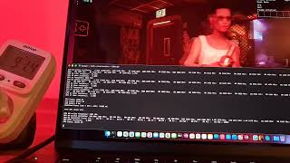 MacBook Pro M5 MAX Cyber Punk 2077 power consumption test