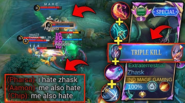 RESON WHY META HEROES HATE MY ZHASK !! ZHASK TRICK TO DOMINATE !! Zhask Mlbb