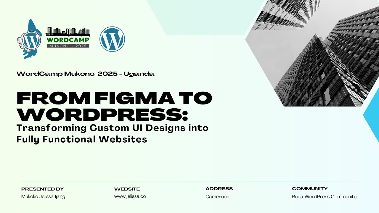 Transforming Custom UI Designs into Fully Functional WordPress Websites  - WordCamp Mukono