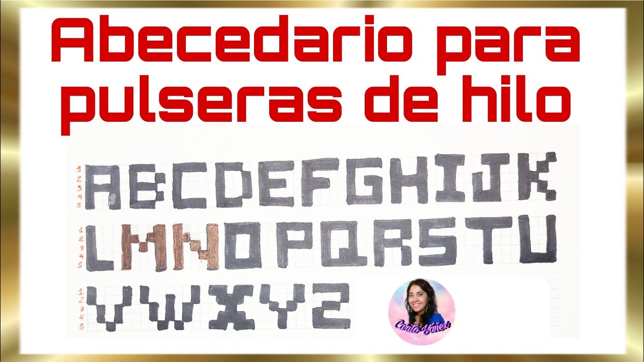 Letras para #pulseras y bolígrafos de #hilo #abecedario completo #asmr 