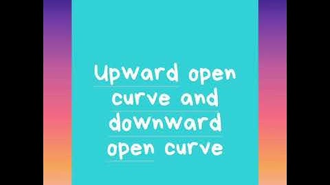 UPWARD AND DOWNWARD OPEN CURVE