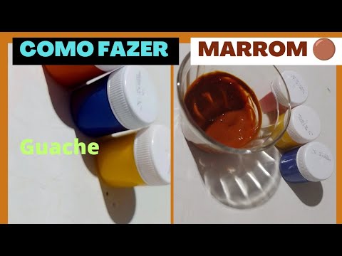 como fazer a cor marrom com tinta guache🟤 - YouTube