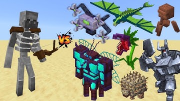 Mutant Skeleton vs Mowzie’s Mobs & Alex’s Mobs | Epic Minecraft Mob Battle