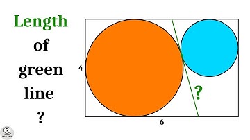 Length of Common Tangent | Tangent Circles in Rectangle | Advanced math problems | Mathematics