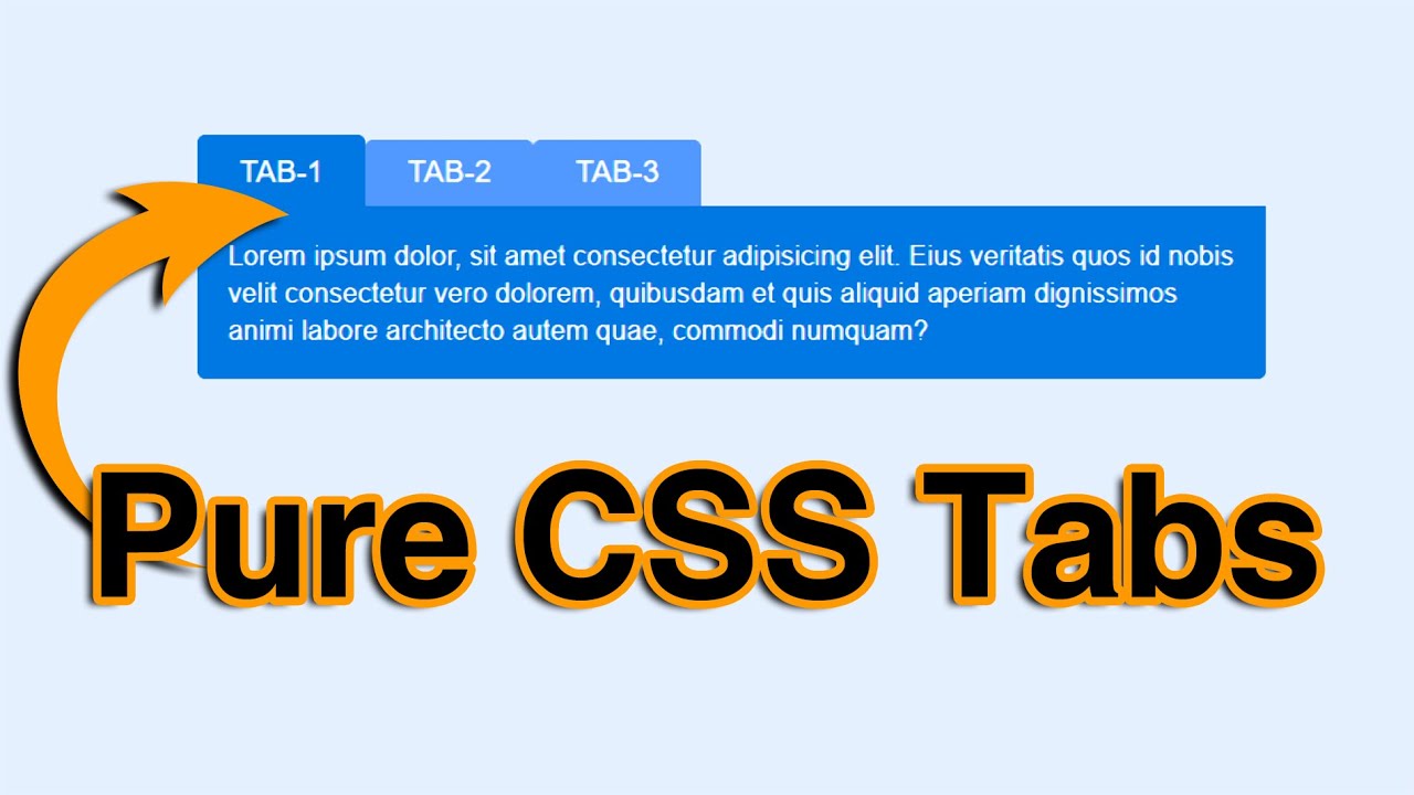 Pure CSS Tabs | No js - YouTube