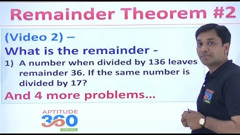 #2  Remainder Theorem | How to find the remainders in 5 seconds |The simplest methods