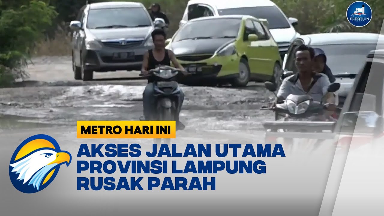 Jelang Kedatangan Presiden Jokowi, Akses Jalan Utama di Lampung Masih Rusak Parah