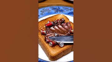 ASMR Spreading Mini Dr Pepper Cans on Toast 🍞🥤✨ #Shorts