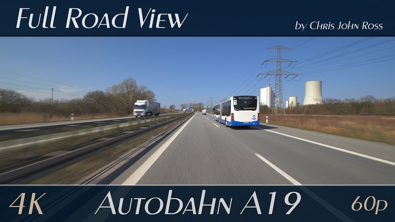 Autobahn (A19), Germany: Kreuz Rostock, Kessin, Rostock-Süd, Rostock-Ost, Rostock-Nord - 4K Ultra HD