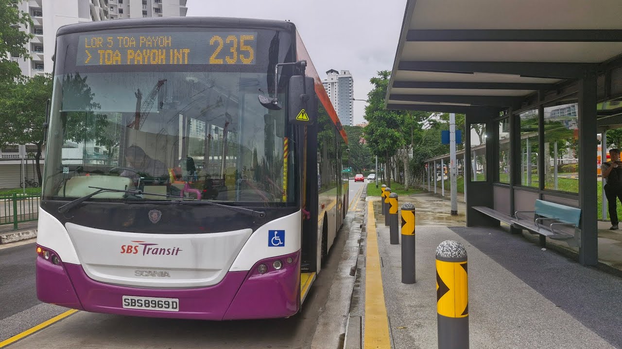 SBS Transit Bus Service 235 Scania K230UB Euro 5 Batch 1 SBS8969D - YouTube
