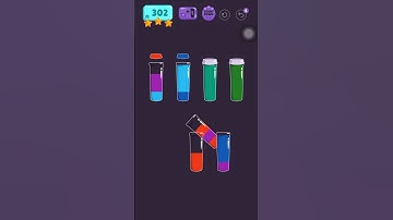 Cups - water sort puzzle | level 302 | ⭐️⭐️⭐️