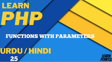 PHP Functions with Parameters Tutorial in Hindi / Urdu