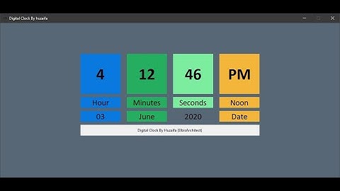Digital Clock & Calendar | Tkinter | Python | Single video | ZeevhY