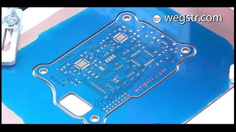 PCB prototyping with UV solder-mask. High precision PCB double-sided. Chips QFN36 and ATMEGA 328P-AU