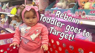 Taking my Reborn Toddler Shopping at Target! | Realistic Toddler Outing to get Toys, Clothes & More!