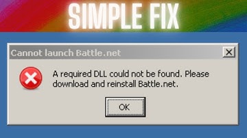 A required dll could not be found for battle.net