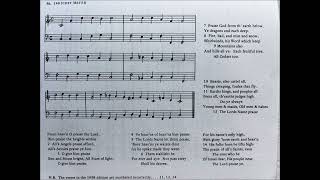 Psalm 148 First Meter tune (Bay Psalm Book, 1698)