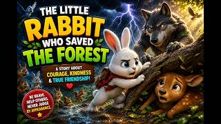 The Little Rabbit Who Saved the Forest 🐰🌧️ | A Dramatic Kids Story About Courage & Kindness