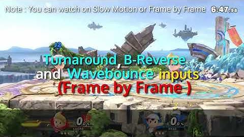 SSBU - Turnaround, B-Reverse and Wavebounce inputs (Frame by Frame )