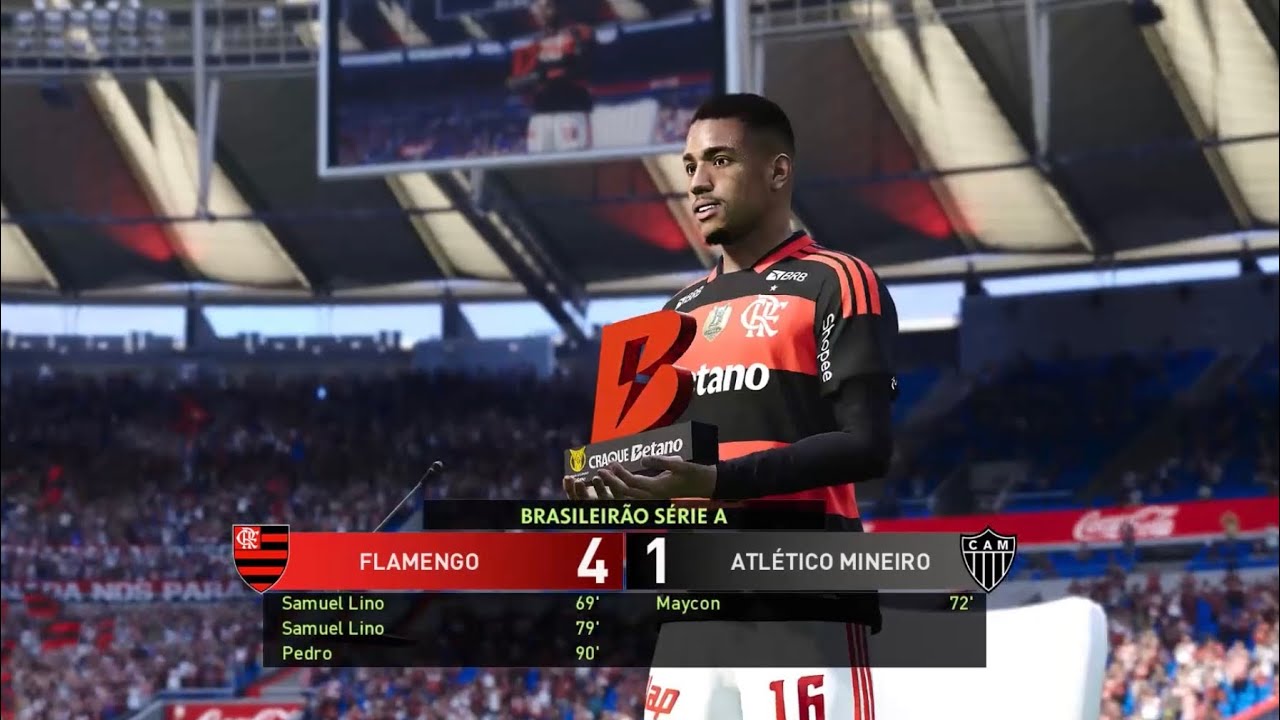 PES2021 Super Realismo - Campeonato Brasileiro 2026 - Flamengo VS Atletico MG - Lino Craque Betano