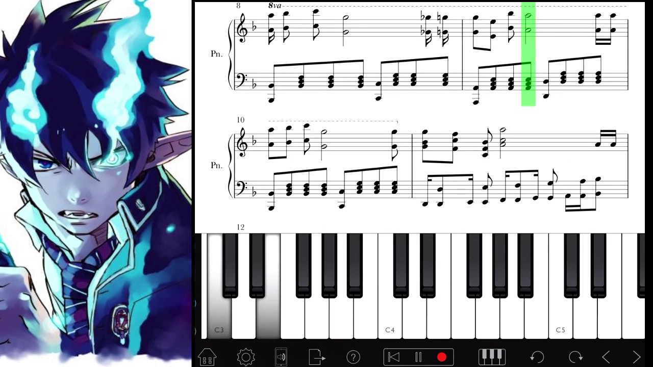 一滴の影響 Piano 青の祓魔師 Ao No Exorcist Op Uverworld Youtube