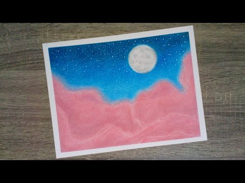 ☁️Como dibujar un paisaje fácil con gises pastel (PAISAJE DE NUBES)☁️ -  thptnganamst.edu.vn