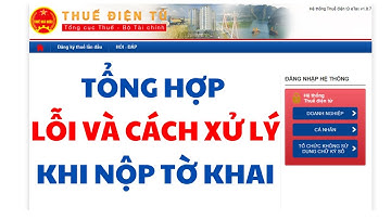 Tổng hợp lỗi và cách xử lý khi nộp tờ khai thuế điện tử thuedientu.gdt.gov.vn