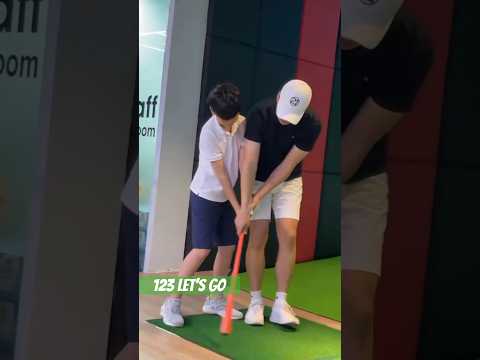 (Golf family VN) let’s golf academy 👍Hai thầy trò như người mẫu quảng cáo 🫰#fullswing #shorts