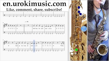 How to Play Saxophone (Tenor) Old MacDonald - Had a Farm Tabs Part#2 um-b352