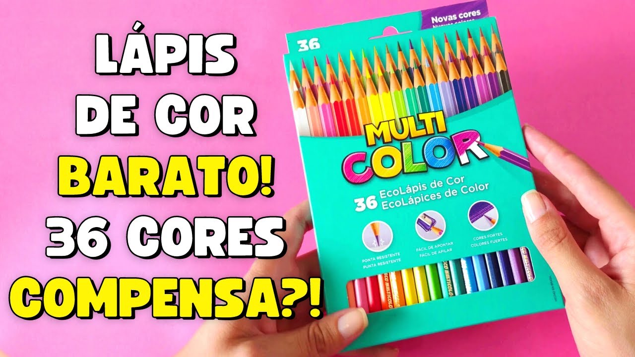Lápis de Cor MULTICOLOR 36 Cores - Bom e Barato!?