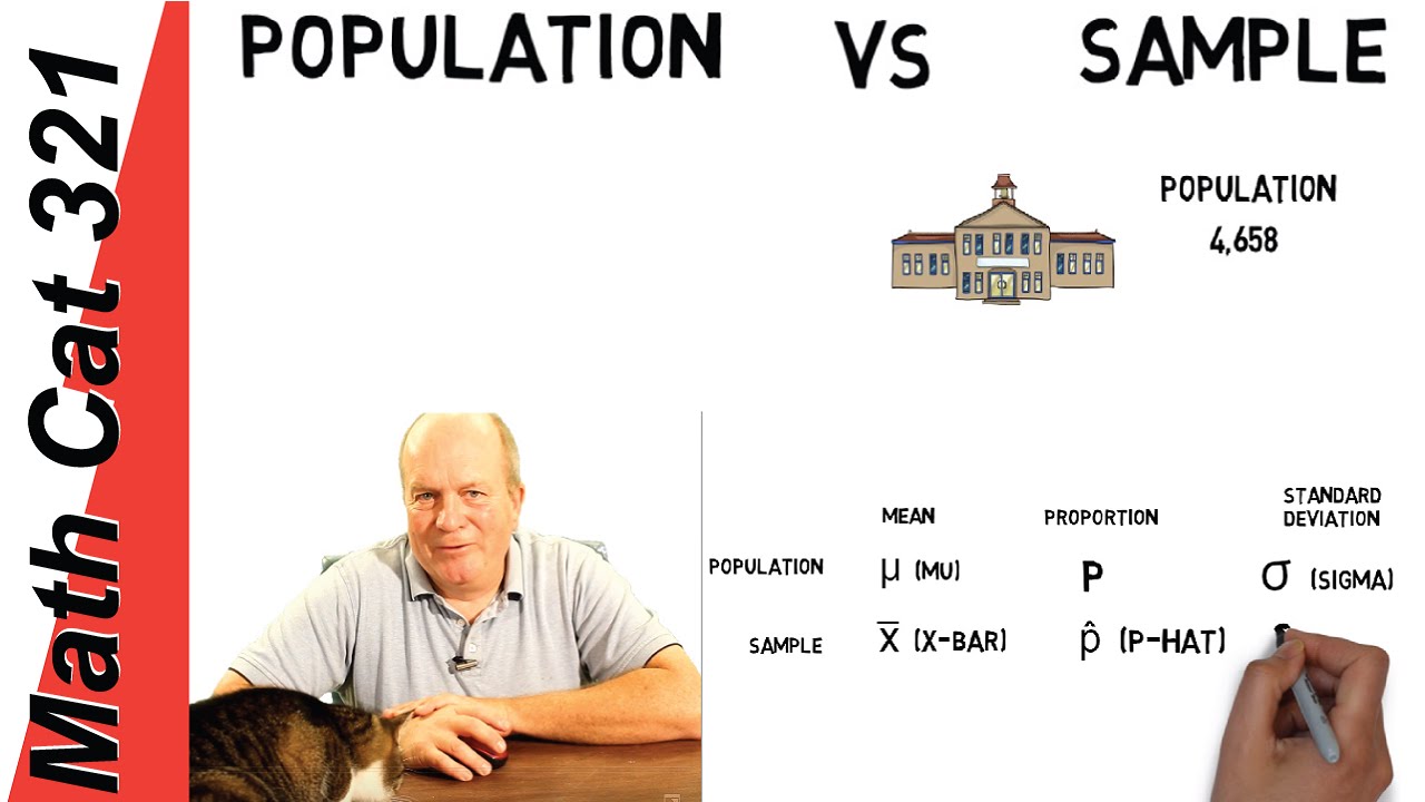 How to Find Population and Sample in Statistics - MathCat Math Hacks - YouTube