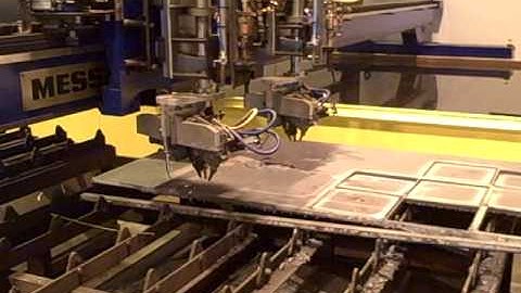 Techserv CNC gas cutting machine with twin triple bevel heads