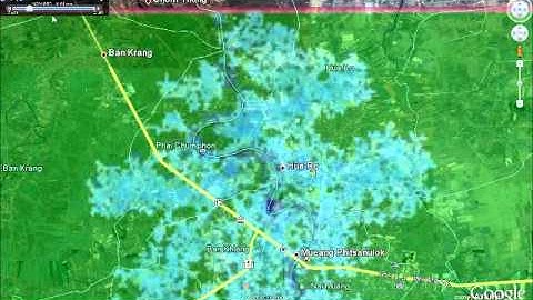 Phitsanulok Flooding Map in Google Earth